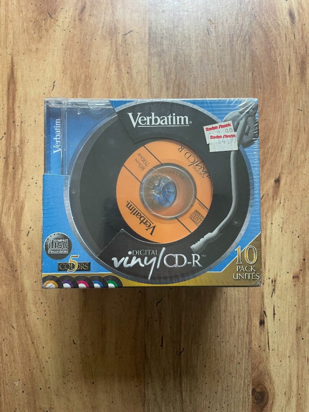 Multicolored 10-pack of Verbatim Digital Vinyl CD-Rs (Never Opened)